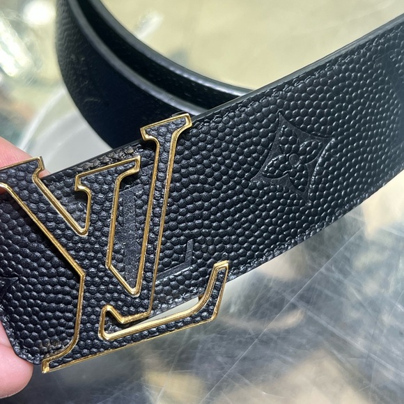 Louis Vuitton Black Belt with Gold Buckle - Picture 2 of 6